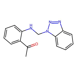 1-[2-(benzotriazol-1-ylmethylamino)phenyl]ethanone structure