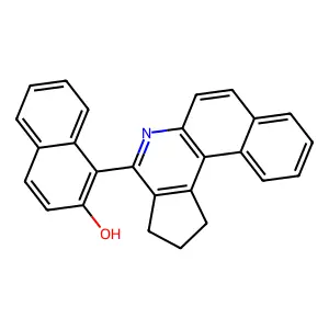 1-(2,3-Dihydro-1H-benzo[f]cyclopenta[c]quinolin-4-yl)naphthalen-2-ol structure