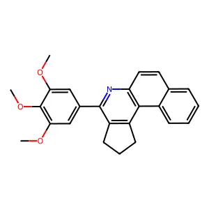 12-(3,4,5-trimethoxyphenyl)-11-azatetracyclo[8.7.0.02,7.013,17]heptadeca-1(10),2,4,6,8,11,13(17)-heptaene structure