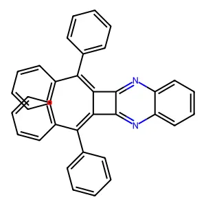 1,2-dibenzhydrylidenecyclobuta[b]quinoxaline structure