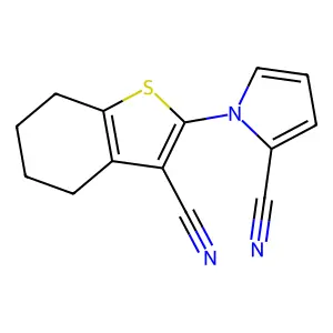1-(3-cyano-4,5,6,7-tetrahydro-1-benzothiophen-2-yl)-1H-pyrrole-2-carbonitrile structure