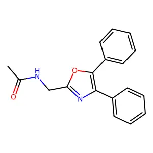 N-[(4,5-diphenyl-1,3-oxazol-2-yl)methyl]acetamide structure
