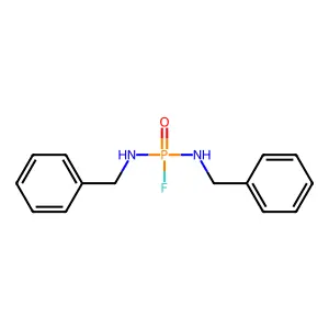 N,N'-Dibenzylphosphorodiamidic fluoride structure