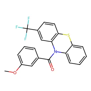 10-(3-methoxybenzoyl)-2-(trifluoromethyl)-10H-phenothiazine structure