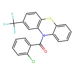 10-(2-chlorobenzoyl)-2-(trifluoromethyl)-10H-phenothiazine structure