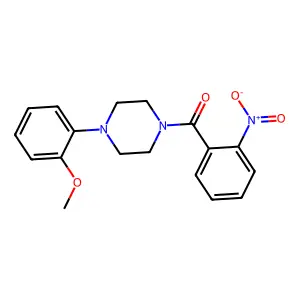1-{2-nitrobenzoyl}-4-(2-methoxyphenyl)piperazine structure