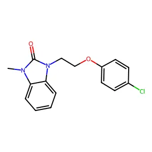 1-[2-(4-chlorophenoxy)ethyl]-3-methyl-1,3-dihydro-2H-benzimidazol-2-one structure