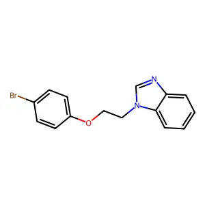 1-[2-(4-bromophenoxy)ethyl]benzimidazole structure