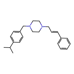 1-[(2E)-3-phenylprop-2-en-1-yl]-4-[4-(propan-2-yl)benzyl]piperazine structure