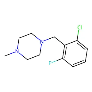 1-[(2-chloro-6-fluorophenyl)methyl]-4-methylpiperazine structure