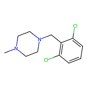 1-[(2,6-dichlorophenyl)methyl]-4-methylpiperazine structure