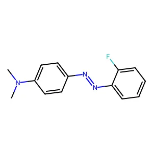 4-[(2-fluorophenyl)diazenyl]-N,N-dimethylaniline structure