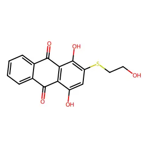 1,4-dihydroxy-2-(2-hydroxyethylsulfanyl)anthracene-9,10-dione structure