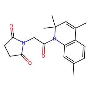 1-[2-oxo-2-(2,2,4,7-tetramethylquinolin-1(2H)-yl)ethyl]pyrrolidine-2,5-dione structure