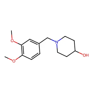 1-[(3,4-dimethoxyphenyl)methyl]piperidin-4-ol structure