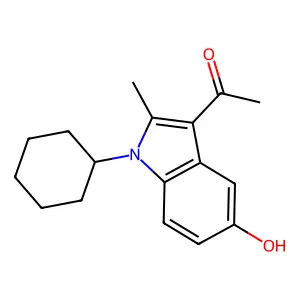 1-(1-cyclohexyl-5-hydroxy-2-methyl-1H-indol-3-yl)ethanone structure