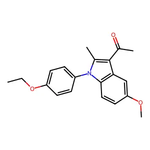 1-(1-(4-ethoxyphenyl)-5-methoxy-2-methyl-1H-indol-3-yl)ethanone structure