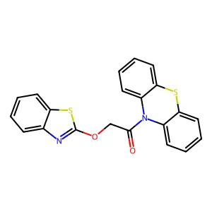 10-[(1,3-benzothiazol-2-yloxy)acetyl]-10H-phenothiazine structure