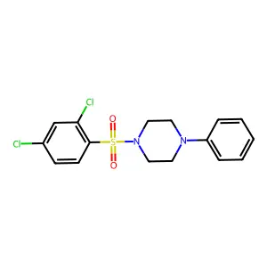 1-(2,4-dichlorobenzenesulfonyl)-4-phenylpiperazine structure