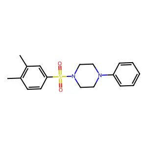 1-[(3,4-dimethylphenyl)sulfonyl]-4-phenylpiperazine structure