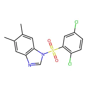 1-(2,5-dichlorophenyl)sulfonyl-5,6-dimethylbenzimidazole structure