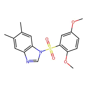 1-(2,5-dimethoxyphenyl)sulfonyl-5,6-dimethylbenzimidazole structure