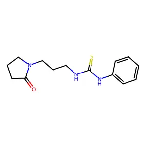 1-[3-(2-oxopyrrolidin-1-yl)propyl]-3-phenylthiourea structure