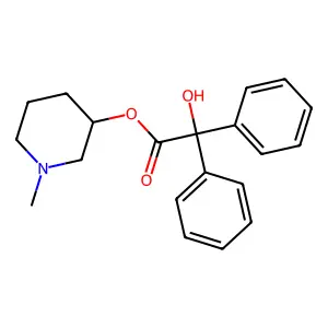 N-METHYL-3-PIPERIDYL BENZILATE structure