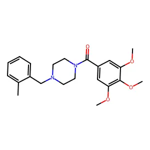 1-(2-methylbenzyl)-4-(3,4,5-trimethoxybenzoyl)piperazine structure