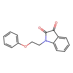 1-(2-phenoxyethyl)indole-2,3-dione structure