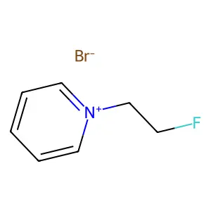 1-(2-fluoroethyl)pyridin-1-ium bromide structure