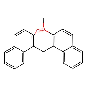 1-[(2-methoxynaphthalen-1-yl)methyl]naphthalen-2-ol structure
