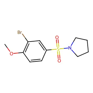 1-((3-bromo-4-methoxyphenyl)sulfonyl)pyrrolidine structure