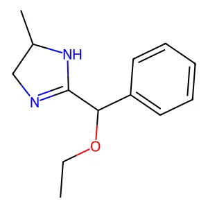 2-(alpha-Ethoxybenzyl)-5-methyl-2-imidazoline structure