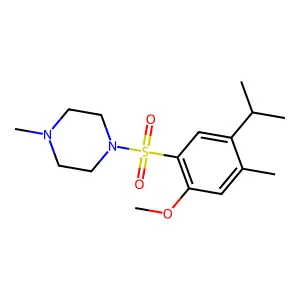 1-(2-methoxy-4-methyl-5-propan-2-ylphenyl)sulfonyl-4-methylpiperazine structure