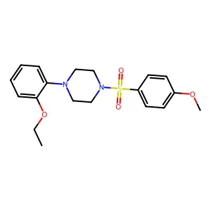 1-(2-ethoxyphenyl)-4-[(4-methoxyphenyl)sulfonyl]piperazine structure