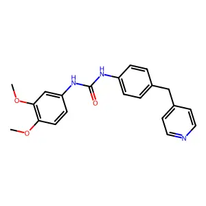1-(3,4-dimethoxyphenyl)-3-[4-(pyridin-4-ylmethyl)phenyl]urea structure