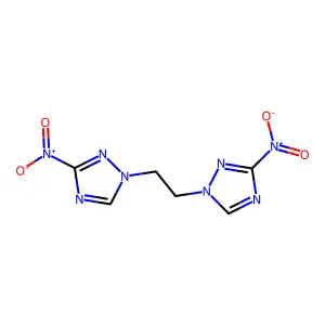 1,1'-ethane-1,2-diylbis(3-nitro-1H-1,2,4-triazole) structure