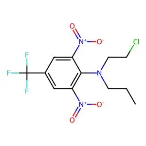 N-(2-chloroethyl)-2,6-dinitro-N-propyl-4-(trifluoromethyl)aniline structure