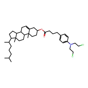 [10,13-dimethyl-17-(6-methylheptan-2-yl)-2,3,4,7,8,9,11,12,14,15,16,17-dodecahydro-1H-cyclopenta[a]phenanthren-3-yl] 4-[4-[bis(2-chloroethyl)amino]phenyl]butanoate structure