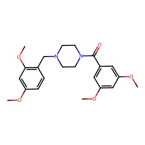1-(3,5-dimethoxybenzoyl)-4-(2,4-dimethoxybenzyl)piperazine structure