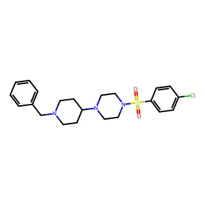1-(1-benzylpiperidin-4-yl)-4-(4-chlorophenyl)sulfonylpiperazine structure