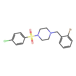 1-(2-bromobenzyl)-4-[(4-chlorophenyl)sulfonyl]piperazine structure