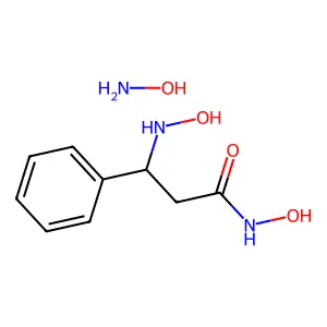 N-hydroxy-3-(hydroxyamino)-3-phenylpropanamidehydroxylamine structure