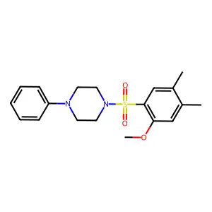 1-(2-methoxy-4,5-dimethylphenyl)sulfonyl-4-phenylpiperazine structure
