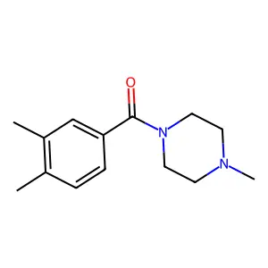 1-(3,4-dimethylbenzoyl)-4-methylpiperazine structure