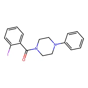 1-(2-iodobenzoyl)-4-phenylpiperazine structure