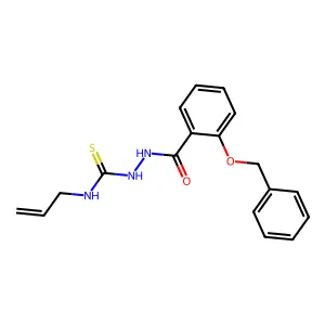 1-[(2-phenylmethoxybenzoyl)amino]-3-prop-2-enylthiourea structure