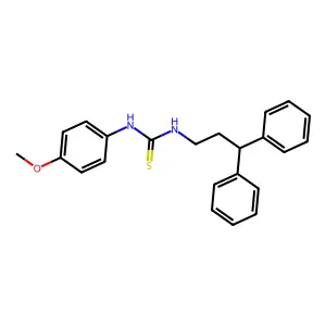 1-(3,3-diphenylpropyl)-3-(4-methoxyphenyl)thiourea structure