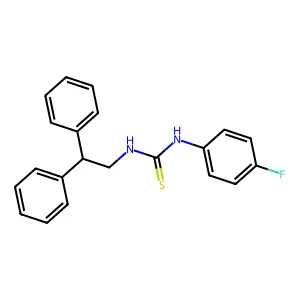 1-(2,2-diphenylethyl)-3-(4-fluorophenyl)thiourea structure